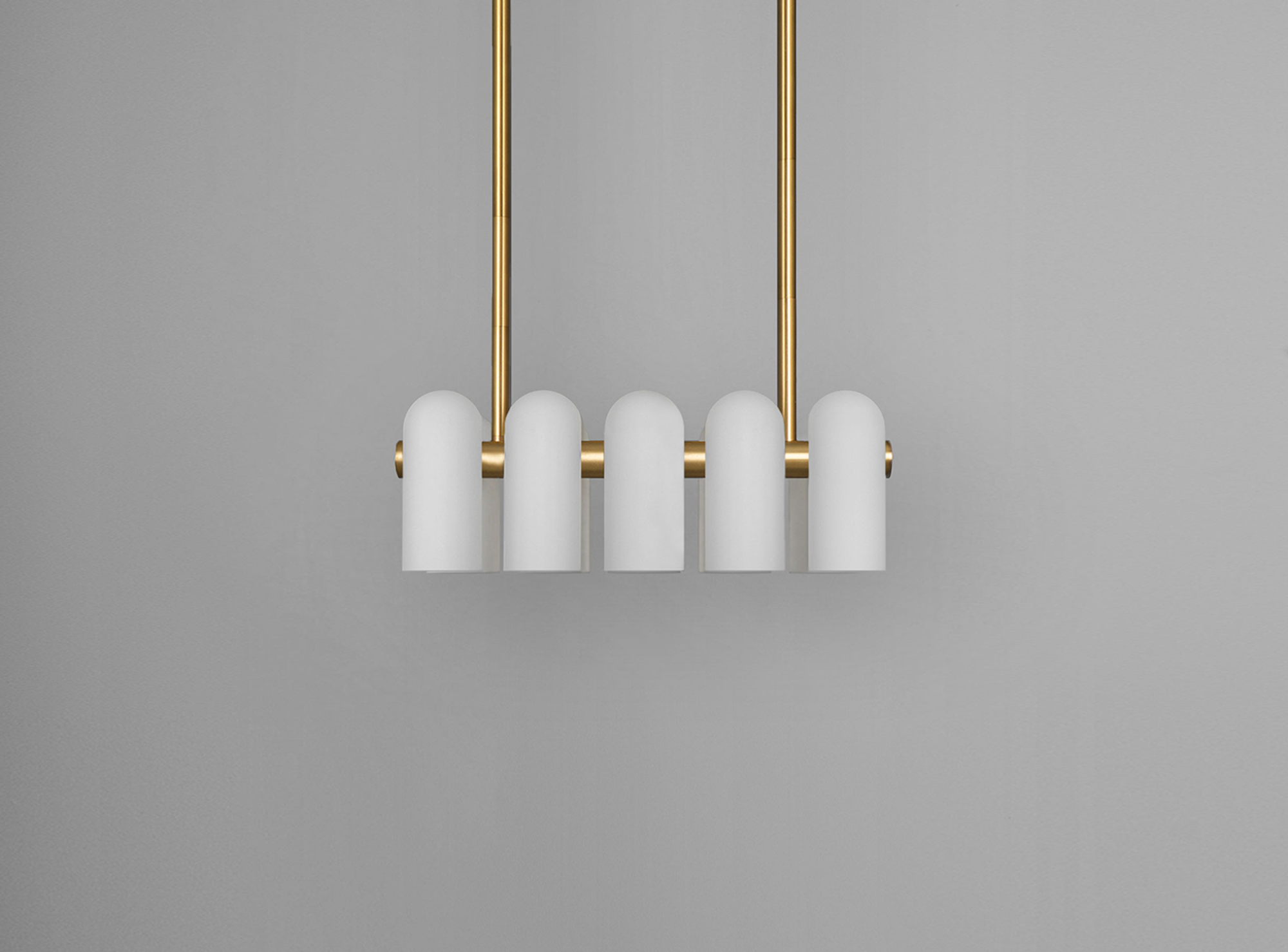 Schwung Odyssey Linear Chandelier Burnished Brass | Extra Small